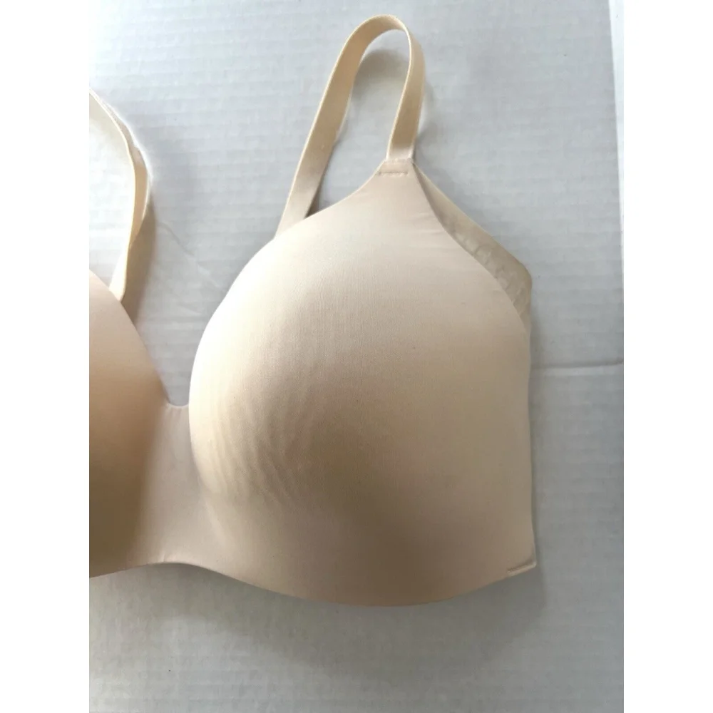 Knix Everyday Wireless Bra Lightly Lined Smoothing Sz 8 Tan Adjustable Band - Picture 2 of 5